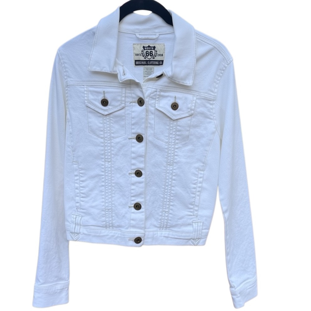 Route 66‎ Off White Jean Jacket Size S
